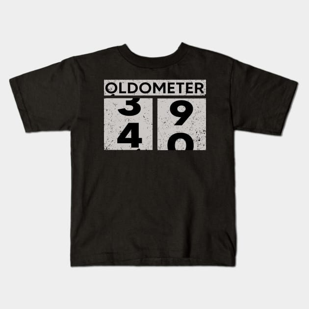 Oldometer 39-40 | 40th Birthday Gift Kids T-Shirt by TEEPHILIC